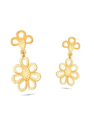 22k Plain Gold Earring JGS-2108-04241 – Jewelegance