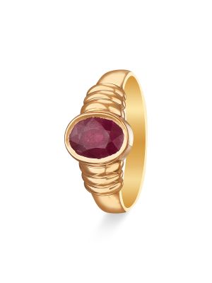 Buy Chopra Gems & Jewellery Gold Plated Brass Natural Burma Ruby Manik Ring  (Men and Women) - Adjustable Online at Best Prices in India - JioMart.