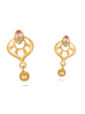 Gold Stone Earrings from Thangamayil Jewellery - South India Jewels | Stone  earrings, Jewelry, Earrings