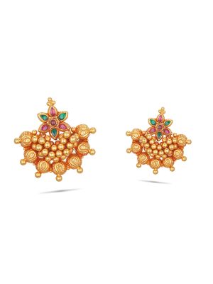 Gold Earring with Stone | Akshaya Gold & Diamonds | Buy Online