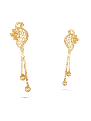 New Stylish Floral Gold Earring