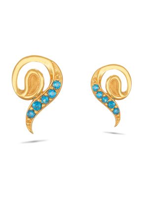 Gold Designer Floral Earrings Model 2017 - South India Jewels