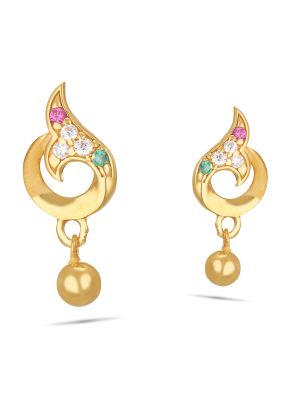 Beautiful Gold Jhumka Design - South India Jewels