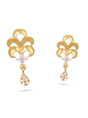 Buy Yellow Gold Earrings for Women by Malabar Gold & Diamonds Online |  Ajio.com