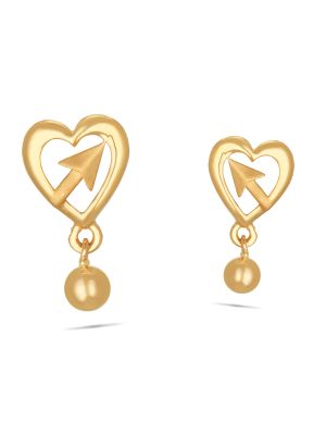 10K Yellow Gold Micro Pave Diamond Heart Earrings 0.10ctw - Manhattan  Jewelers