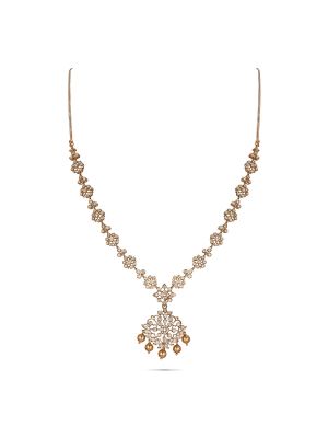Diamond necklace closed open setting emeralds bridal diamond necklace –  Nihira