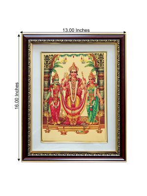 Murugan with Valli and the Deivanai goddess Frame-hover