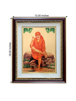 Tranquil Sai Baba Blessings Frame-hover