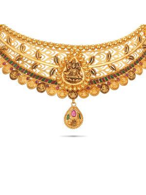 Lakshmi Gold Necklace-hover