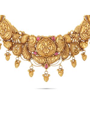 Mesmerising Nagas Antique Choker Necklace-hover