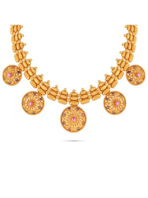 Stunning Gold Antique Necklace-hover