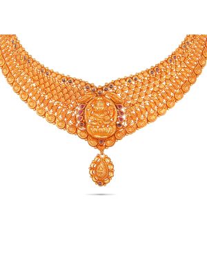 Lakshmi Gold Necklace-hover