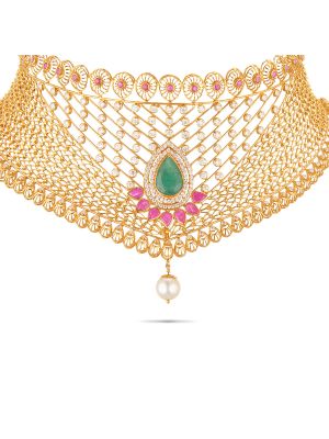 Stunning Gold Choker Necklace-hover