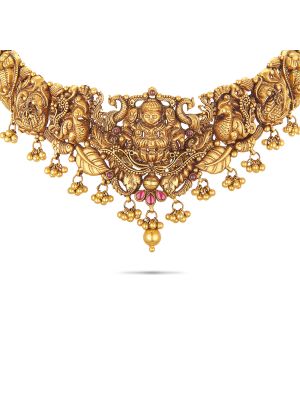 Mesmerising Nagas Antique Choker Necklace-hover