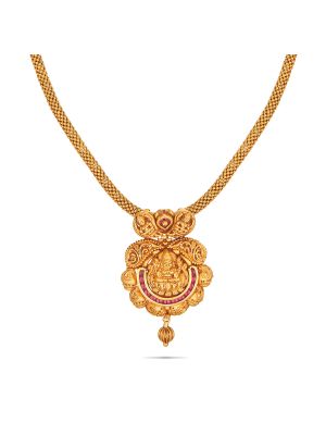 Royal Antique Temple Gold Necklace-hover