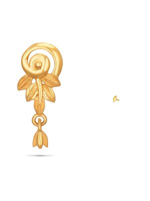 Enchanting Leaf Design Gold Earring-hover