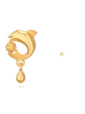 Dolphin Gold Earring-hover