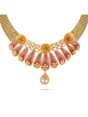 Stunning Gold Antique Necklace-hover