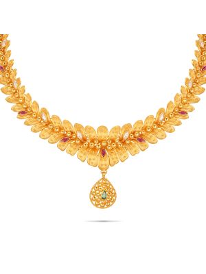 Exciting Gold Fancy Necklace-hover