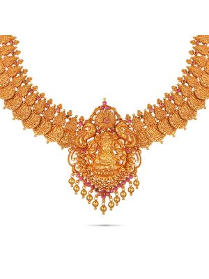 Lakshmi Kasu Gold Necklace-hover