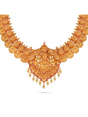 Lakshmi Kasu Gold Necklace-hover