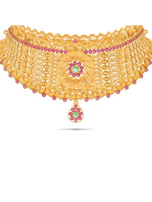 Stunning Bhahubali Choker Necklace-hover