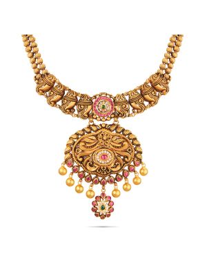 Stunning Gold Antique Necklace-hover