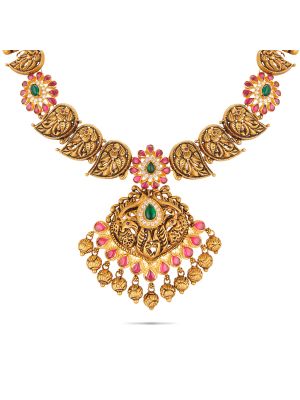 Stunning Gold Antique Necklace-hover