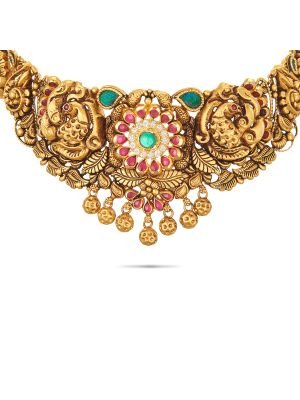 Royal Antique Peacock Choker Necklace-hover