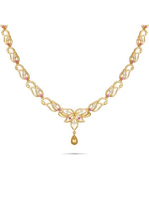 Exciting Gold Fancy Necklace-hover