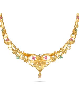 Exciting Gold Fancy Necklace-hover