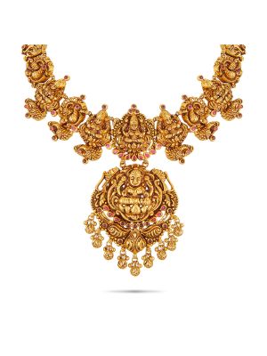 Royal Antique Temple Gold Necklace-hover