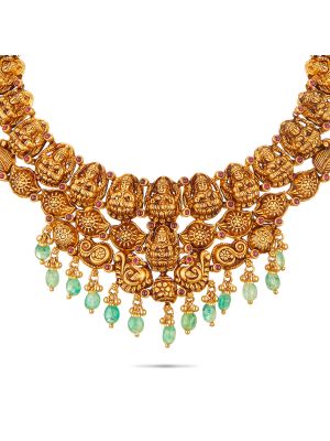 Royal Antique Temple Gold Necklace-hover