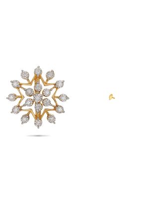 Enticing Floral Diamond Earring-hover