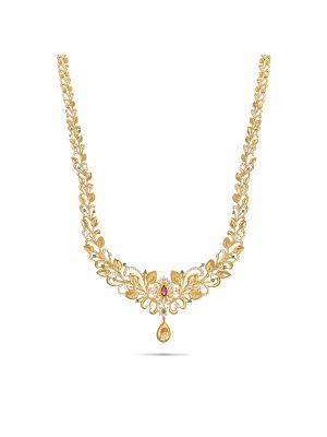 Fascinating Gold Fancy Necklace-hover