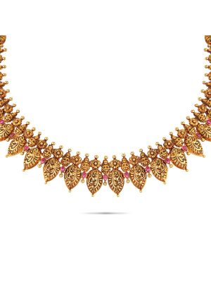 Traditional Gorgeous Gold Necklace-hover