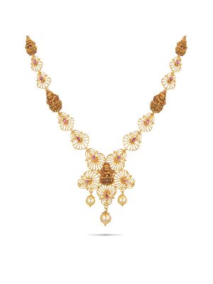 Fascinating Gold Fancy Necklace-hover