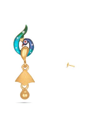 Majestic Peacock Drop Earring-hover