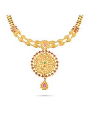 Stunning Bhahubali Gold Necklace-hover