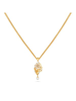 Charming Floral Gold Pendant-hover