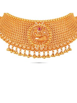 Fascinating Gold Choker Necklace-hover