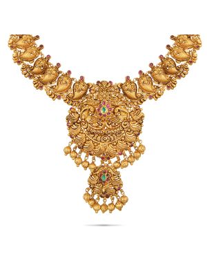 Royal Antique Peacock Necklace-hover