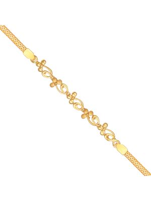 Fascinating Flower Design Gold Bracelet-hover