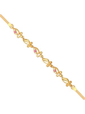 Fascinating Flower Design Gold Bracelet-hover