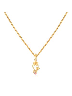 Elegant Floral Gold Pendant-hover