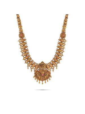 Mesmerising Nagas Antique Gold Haram-hover