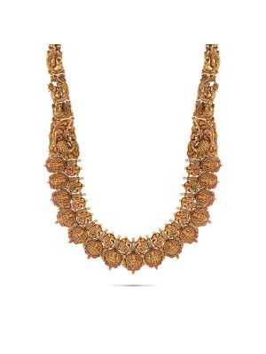 Mesmerising Nagas Antique Gold Haram-hover