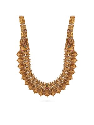 Mesmerising Nagas Antique Gold Haram-hover