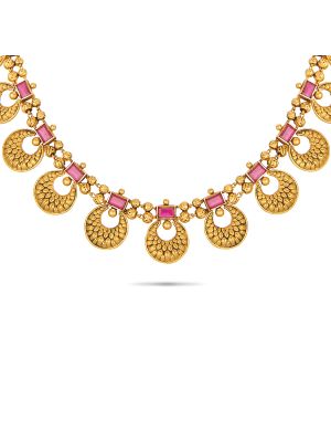 Mesmerising Antique Gold Necklace-hover