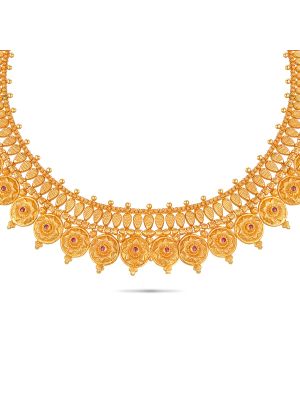 Exciting Gold Fancy Necklace-hover